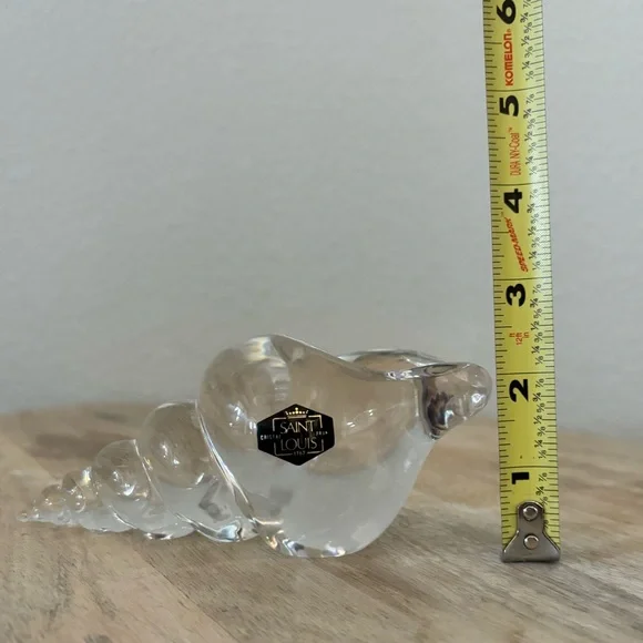 Vintage Saint Louis France Crystal Shell Paperweight - Picture 6 of 10